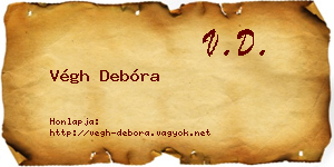 Végh Debóra névjegykártya